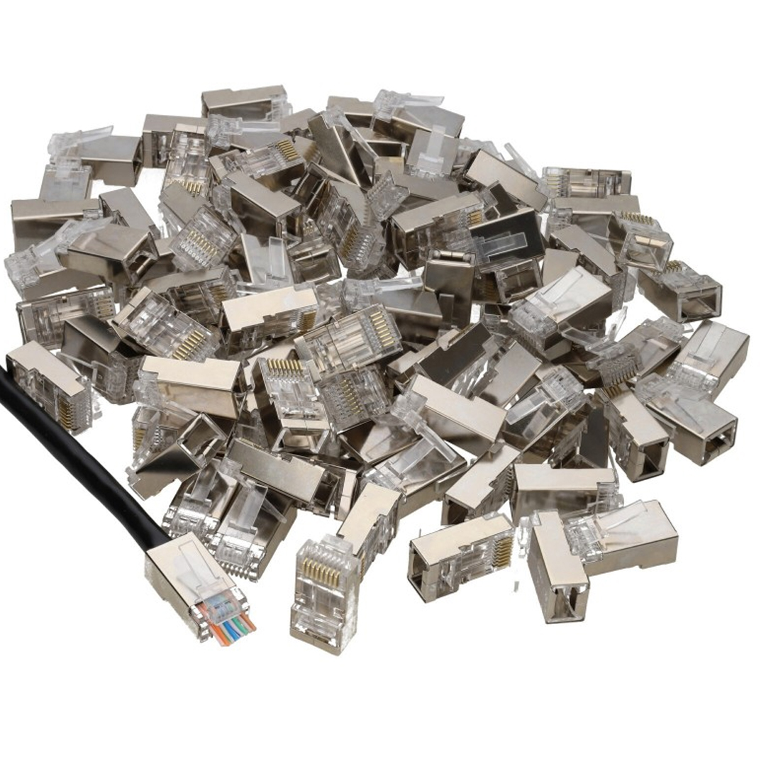 POWERMASTER PM-2334 8P/8C SHIELD RJ45 CAT5 METAL UÇ (100LÜ PAKET)