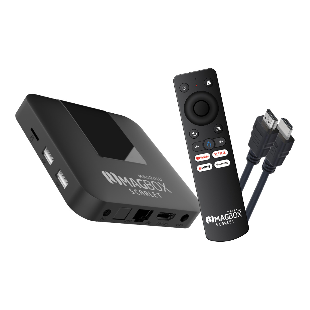 MAGBOX MAGROID SCARLET 16 GB HDD 2 GB RAM 2.4G H313 CPU SES KOMUT KUMANDALI ANDROID TV BOX