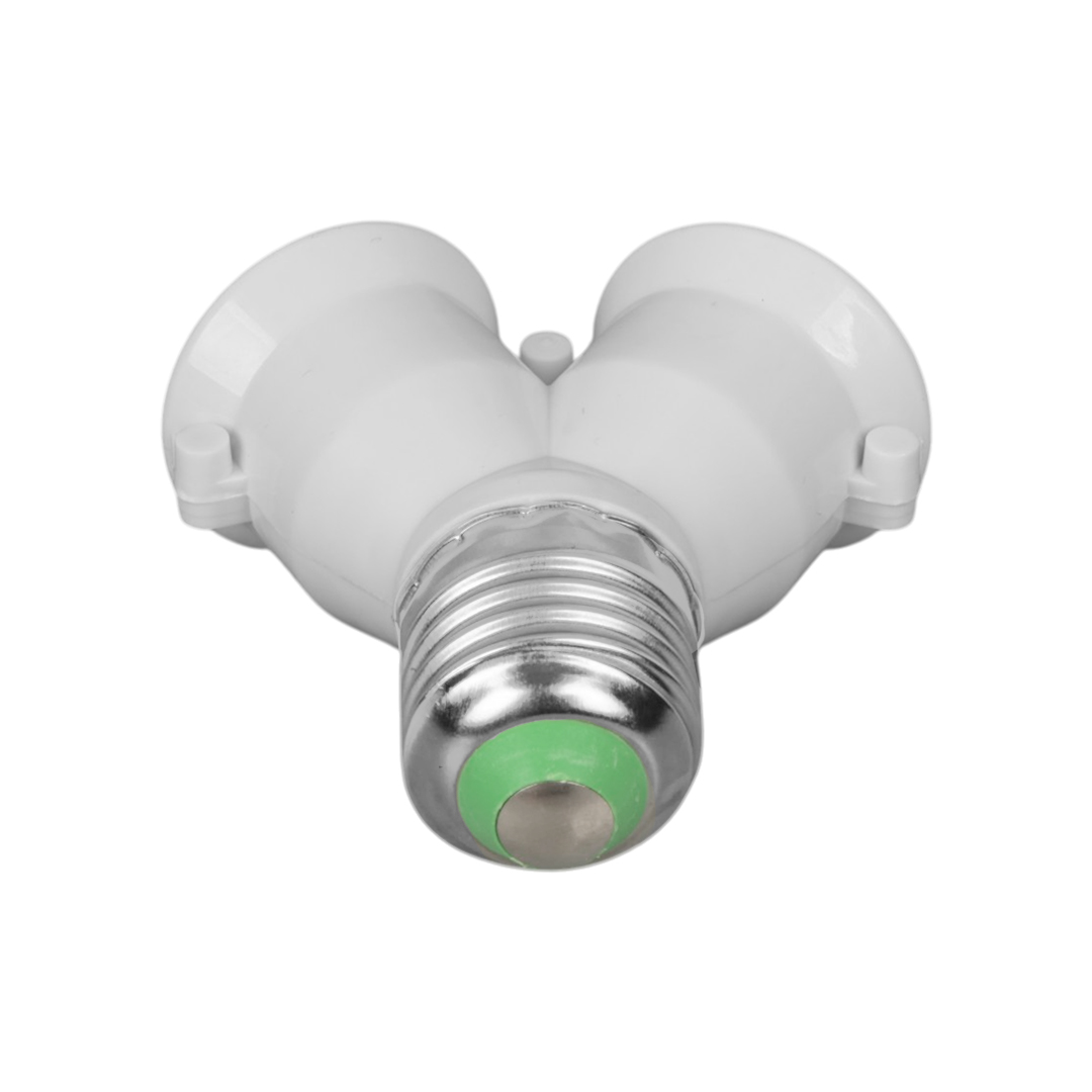 LEDX DY-101 E27 DUY ÇOĞALTICI (TEK DUYDAN ÇİFT E27 LAMBA BAĞLANTISI)