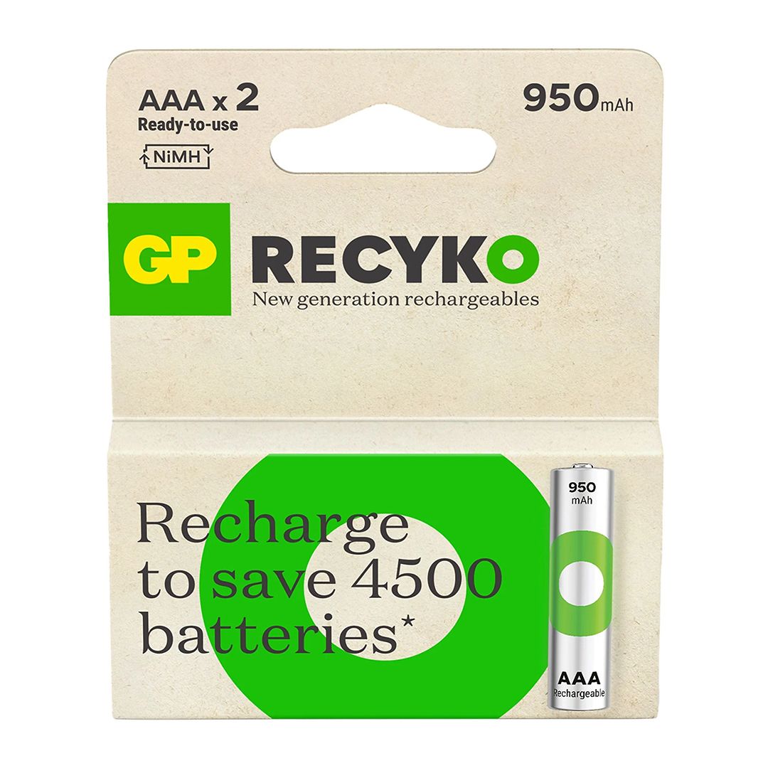 GP RECYKO 950 MAH R03 AAA ŞARJLI 2Lİ PİL GP100AAAHCE-2EB2 (GPRHC103E000)