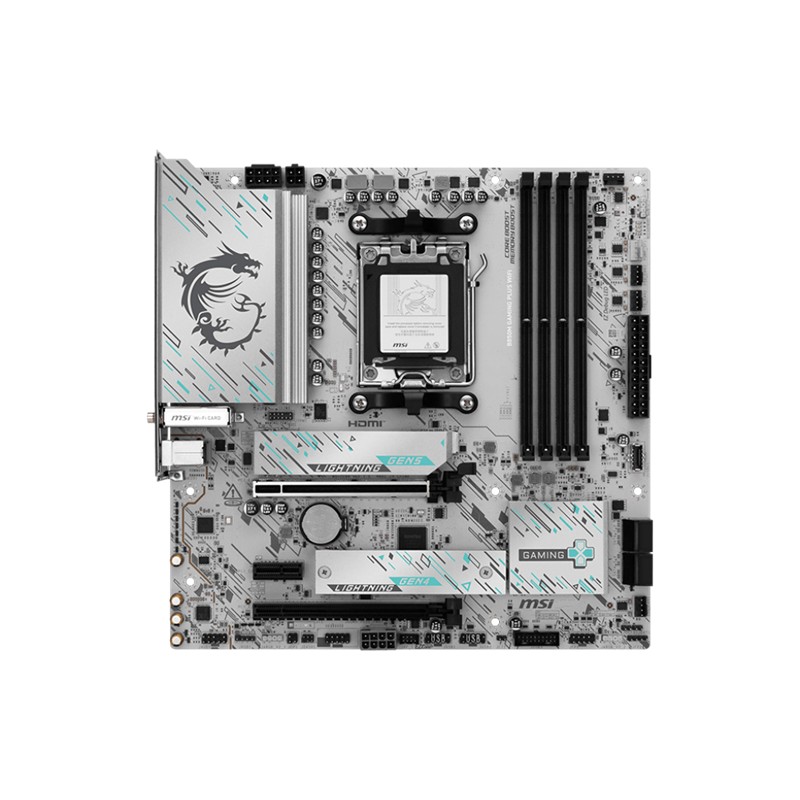 MSI B850M GAMING PLUS WIFI DDR5 8200MHZ 1XHDMI 1XDP 2XM.2 AM5 MATX (AMD AM5 9000/8000/7000 SERİLERİ İLE UYUMLU) 