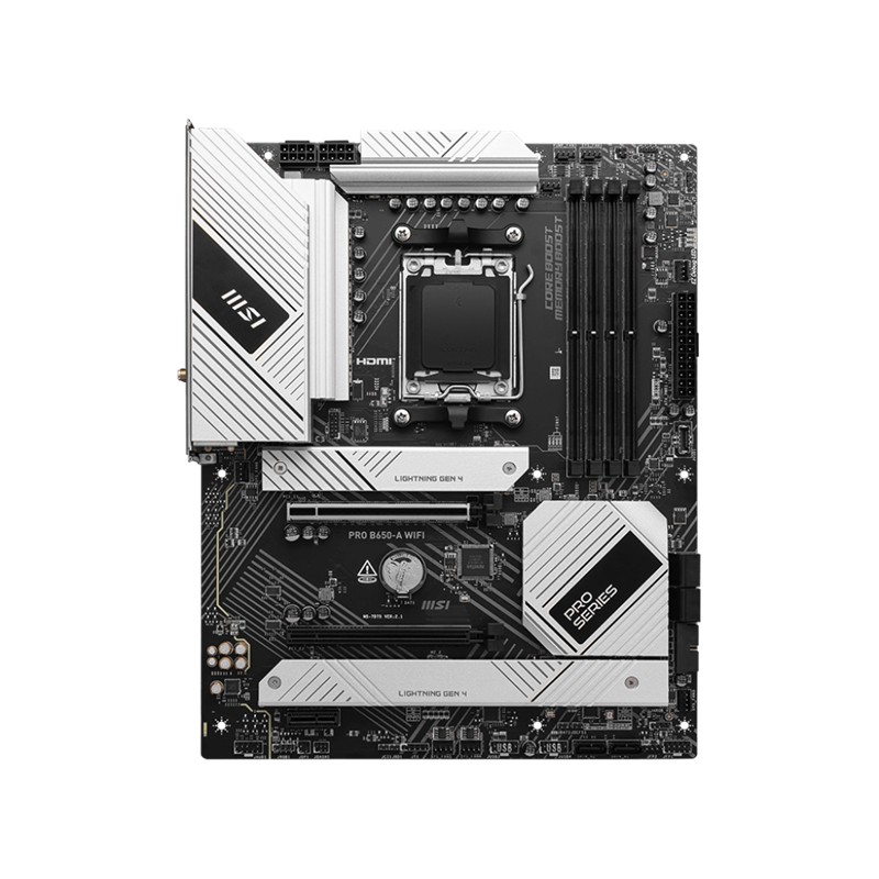 MSI PRO B650-A DDR5 7600MHZ 1XHDMI 3XM.2 USB ATX AM5 (AMD AM5 9000/8000/7000 SERİLERİ İLE UYUMLU) 