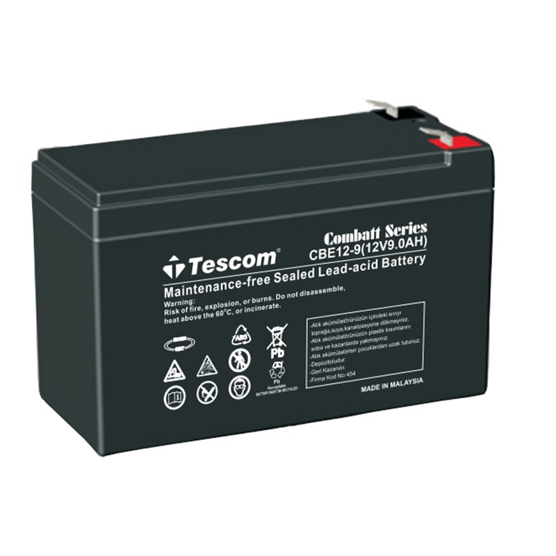 TESCOM COMBATT CBL12-7E 12V 9AH TAM BAKIMSIZ KURU AKÜ 
