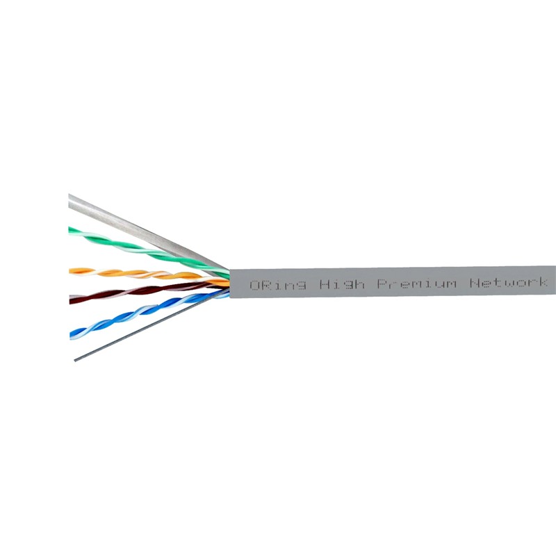 ORING RW-U0605GRY U/UTP CAT6 23AWG LSZH 250MHZ 500 METRE BAKIR GRİ RENK NETWORK KABLOSU 