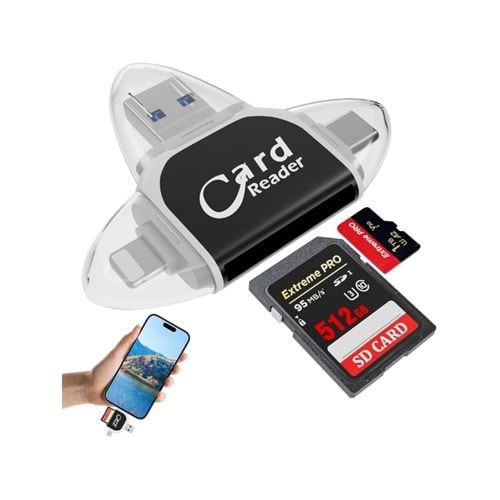 Bilişim Burada ZR670 CARD READER 4 İN 1 OTG