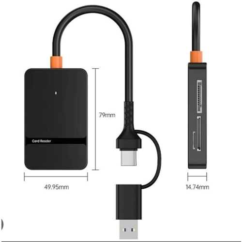 ZR783 Bilişim Burada ADS-316 TYPE-C + USB 8 İN 1 CARD READER 5GBPS