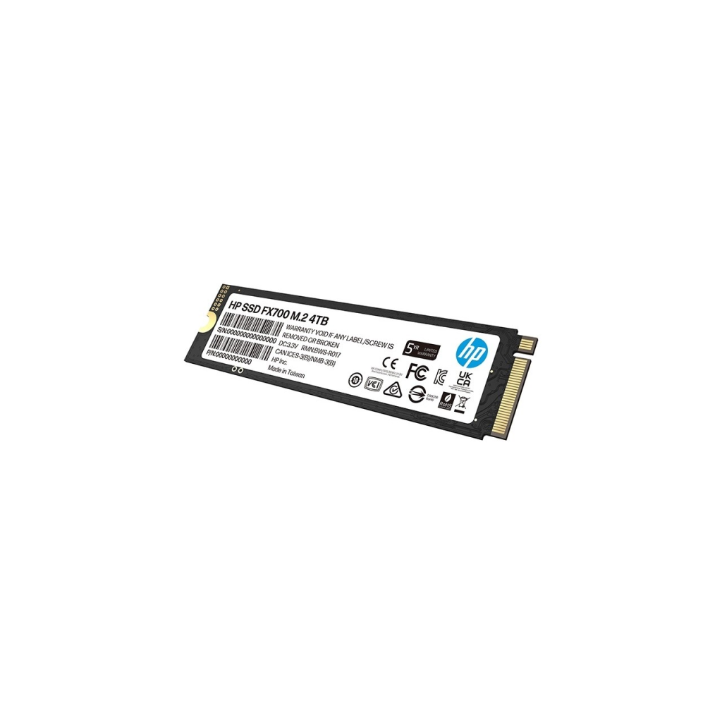 HP 8U2N7AA, FX700, 4TB, 6200-7200Mb/s, Gen4, NVMe PCIe M.2, 3D NAND, SSD