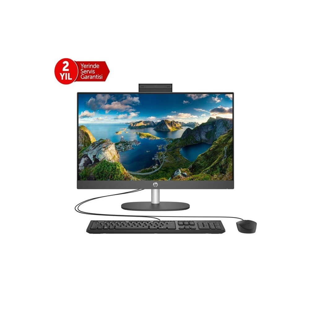 HP B6JC7ES, ProOne 240 G10, i7-1355U, 23,8" FHD Ekran, 16Gb Ram, 512Gb SSD, Paylaşımlı Ekran Kartı, Free Dos All In One PC, SİYAH (2 Yıl Yerinde Garanti)