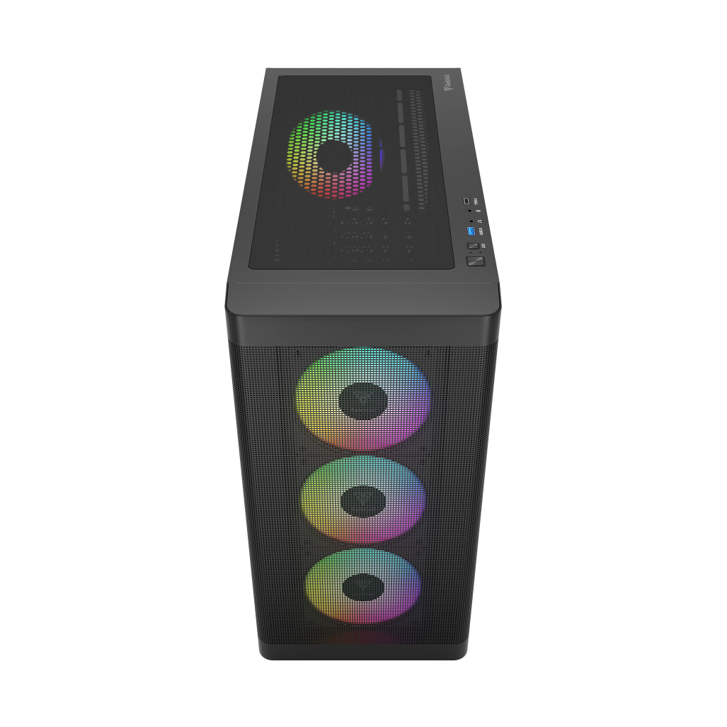 GAMDIAS ATHENA M3, 2000W,  Tempered Glass, Type-C, Mesh Ön Panel, ARGB, ATX, Professional GAMING KASA