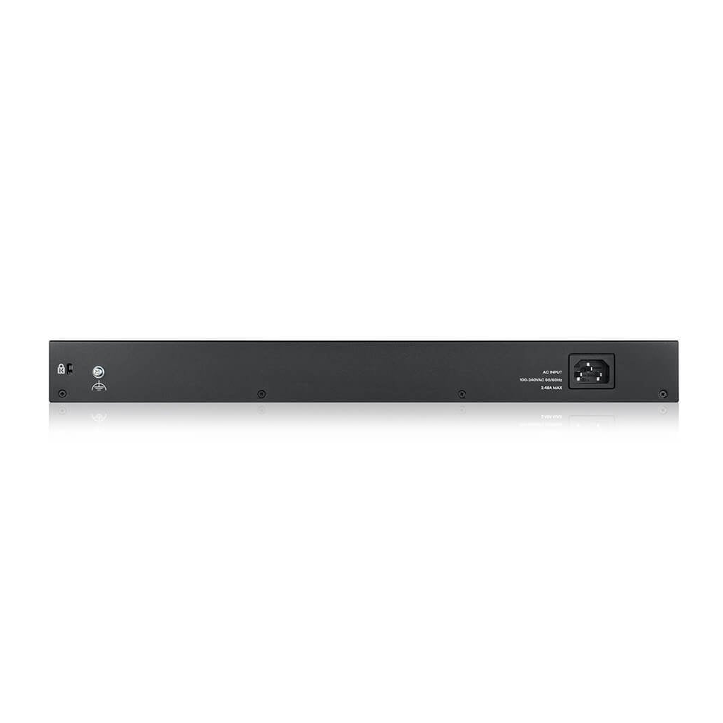 ZyXEL GS1900-48HP V2, 48Port, Gigabit, 24 Port PoE 170W, +2Port GigaBit SFP, Yönetilebilir, Rackmount Switch