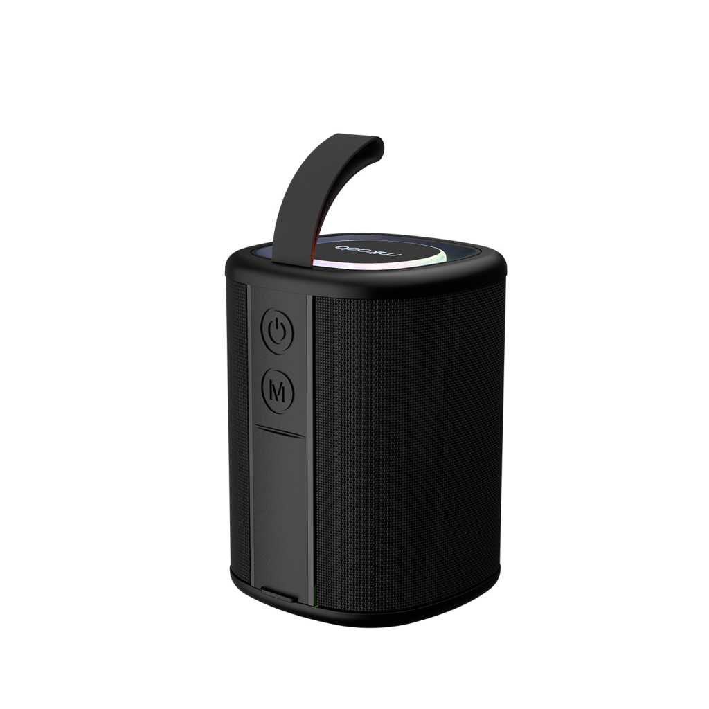 MIKADO MD-26BT, 6W, Taşınabilir, USB/AUX/BT/TF, RGB Işıklı, 1200mAh, IPX66 Su Geçirmez, Bluetooth Speaker (Siyah)