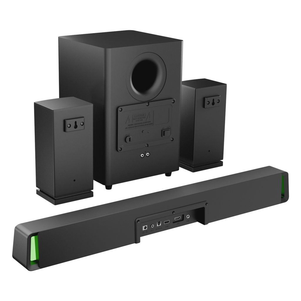 MIKADO MD-SBT35, 160W, 5+1, Masaüstü, BT/AUX/USB/HDMI/OPTICAL, Soundbar, Siyah Kasa, Ev Sinema Sistemi