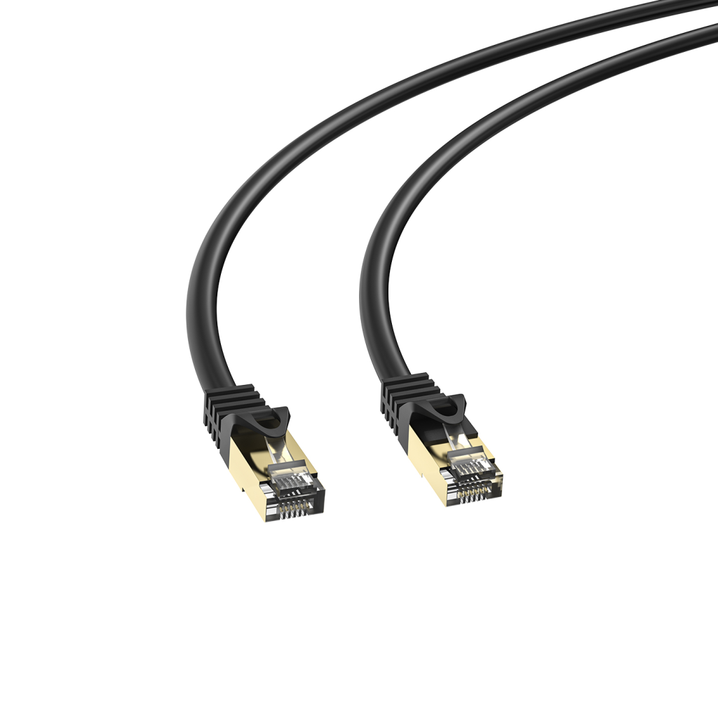 S-LINK MM-CAT705, CAT7, Patch, 5Mt, Gold Uçlu,   FTP, CCA, Ağ Bağlantı Kablosu (Siyah)