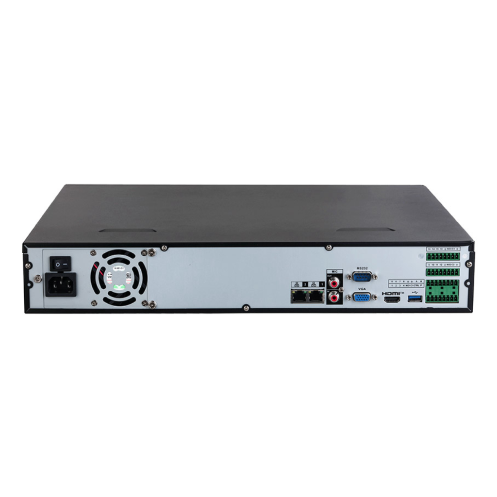 DAHUA  NVR4432-EI, 32Kanal, 16Mpix, H265+, 4 HDD Desteği, 1080P Kayıt, 256Mbps Bant Genişliği, 2 Port GigaBit Lan, NVR