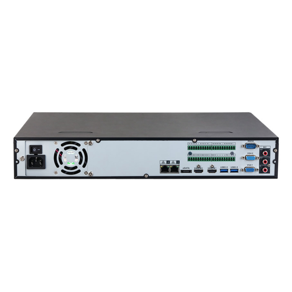 DAHUA  NVR5432-EI, 32Kanal, 32Mpix, H265+, 4 HDD Desteği, 1080P Kayıt, 384Mbps Bant Genişliği, 2 Port GigaBit Lan, NVR