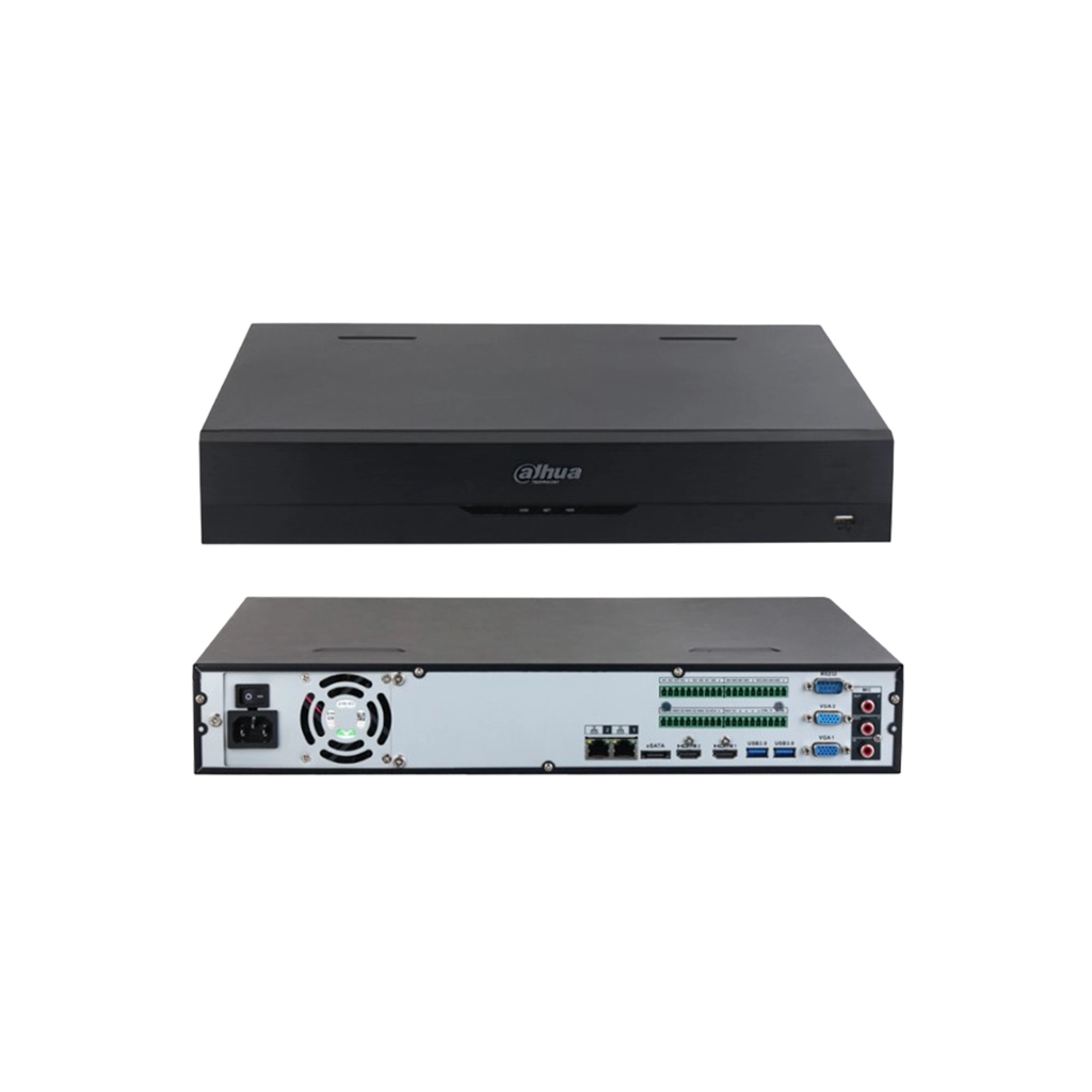 DAHUA  NVR5464-EI, 64Kanal, 32Mpix, H265+, 4 HDD Desteği, 1080P Kayıt, 384Mbps Bant Genişliği, 2 Port GigaBit Lan, NVR