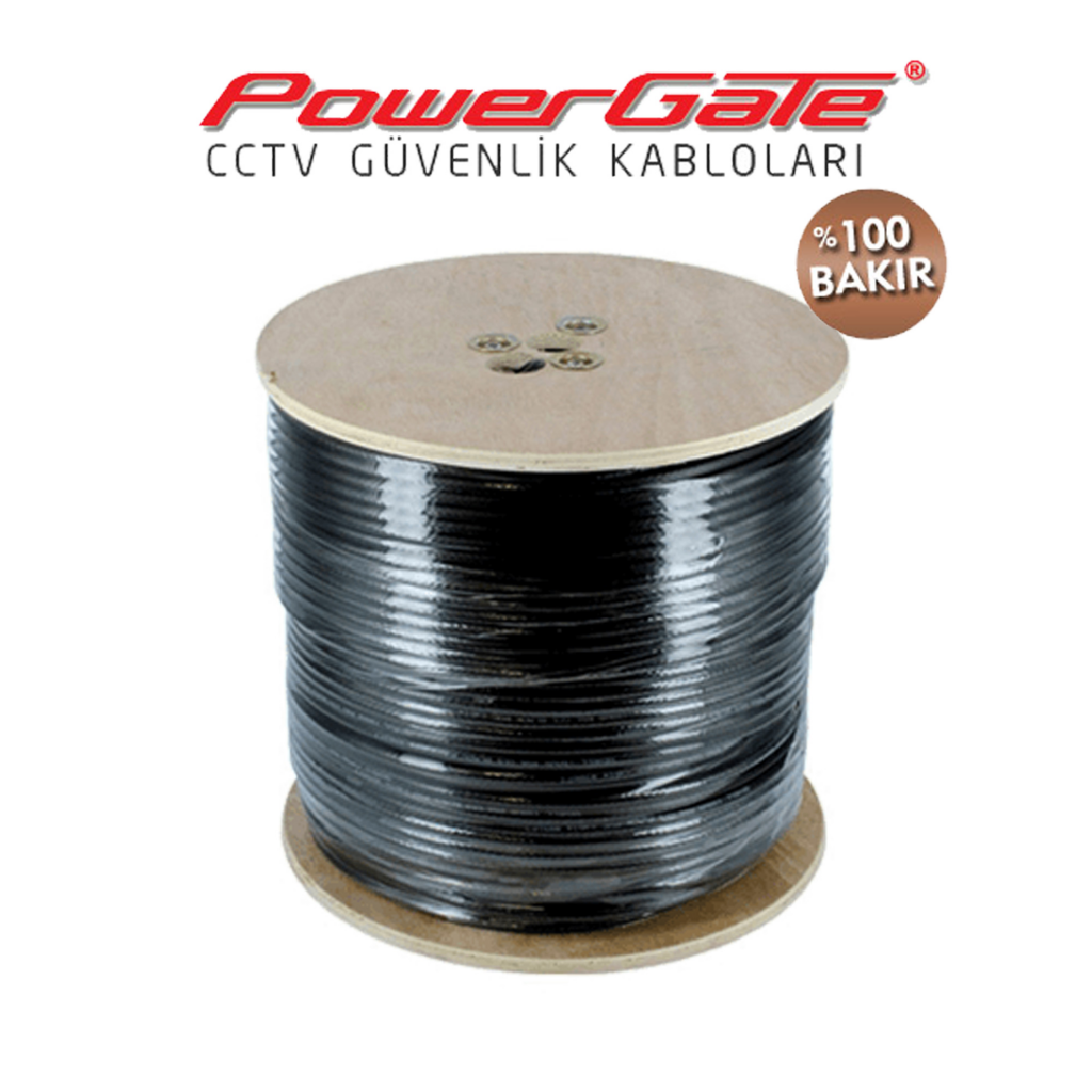 PowerGate OUT 200mt, 2+1 (2x0,50+0,33) %100Bakır, DIŞ ORTAM, CCTV Güvenlik Kablosu