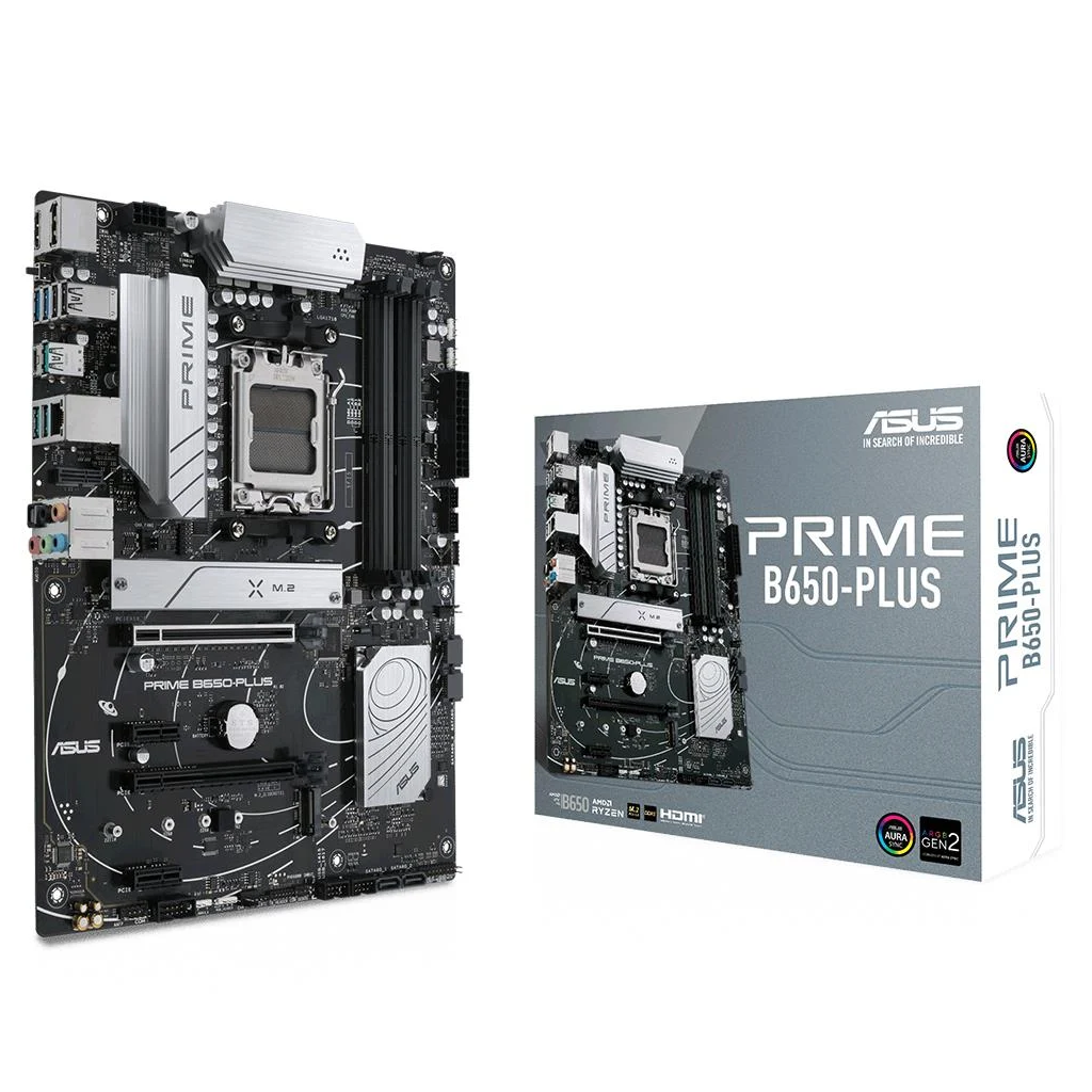ASUS PRIME B650-PLUS, 4xDDR5, 2xM.2,  HDMI, DP, Type-C, AMD Ryzen 7000 Serisi, AM5 Soket Anakart