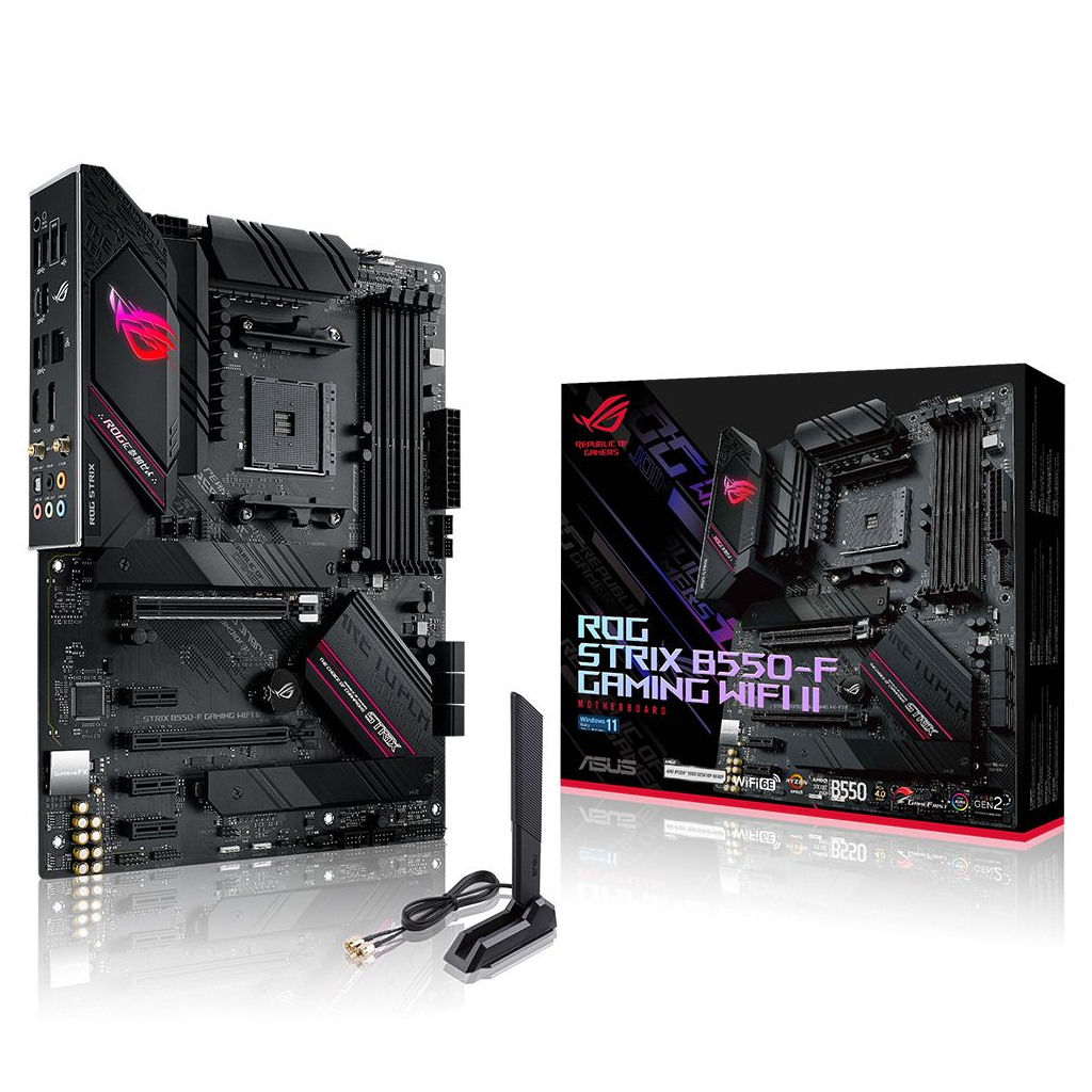 ASUS ROG STRIX B550-F GAMING WIFI II, 4xDDR4, 2x M2, HDMI, DP, Type-C, Wi-Fi 6, Bluetooth v5.2, AM4 Soket Anakart