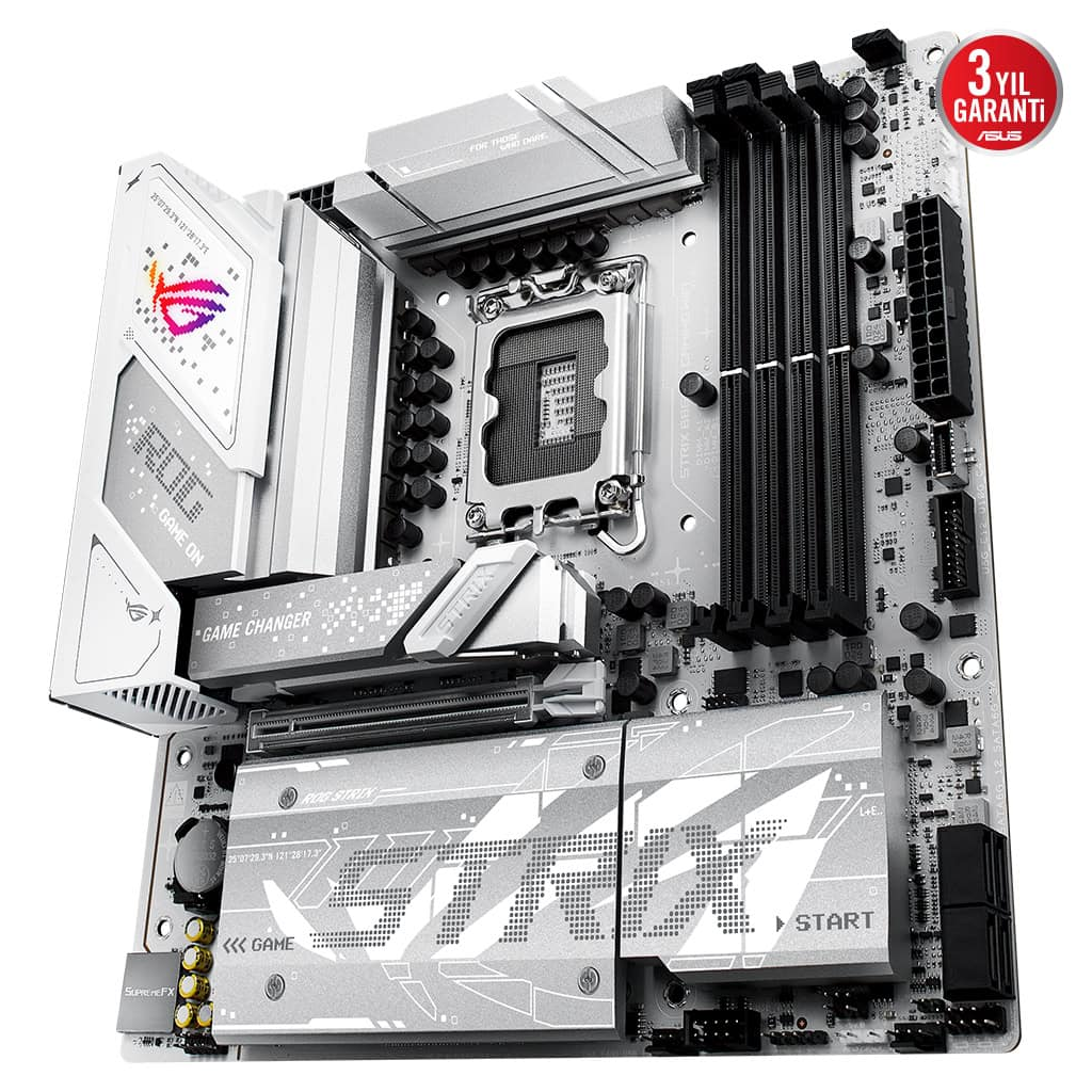 ASUS ROG STRIX B860-G GAMING WIFI, 4xDDR5, 4xM.2, HDMI, DP, Type-C, Wi-Fi 7, Bluetooth v5.4, Intel Core Ultra CPU(Seri 2), LGA1851 Soket, Gaming Anakart