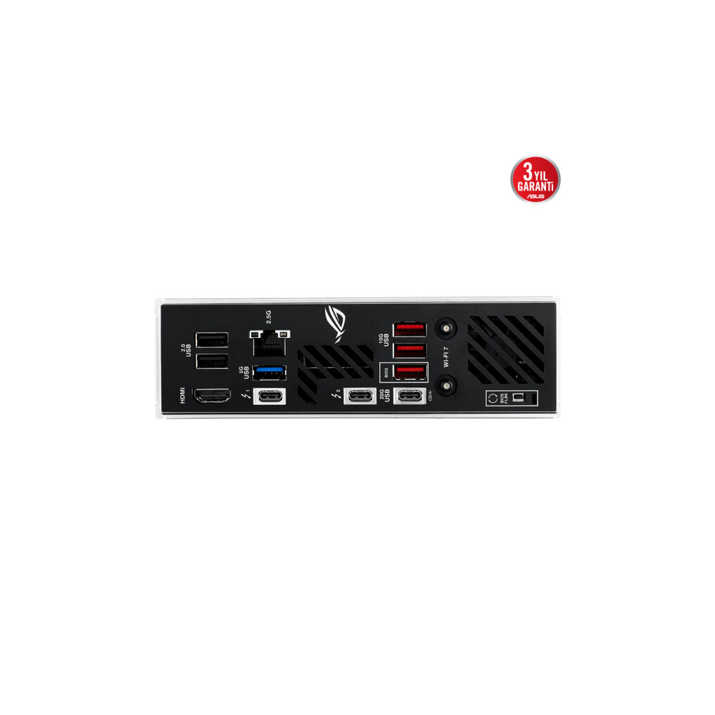 ASUS ROG STRIX Z890-I GAMING WIFI, 2xDDR5, 2xM.2, HDMI, 2xThunderbolt, 2xType-C, Wi-Fi 7, Mini ITX, Intel Core Ultra CPU(Seri 2), LGA1851 Soket, Gaming Anakart