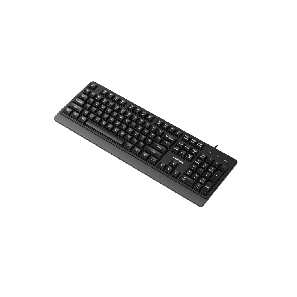 PHILIPS SPK6247B, USB Kablolu, Türkçe Q, Multimedya Klavye (Siyah)