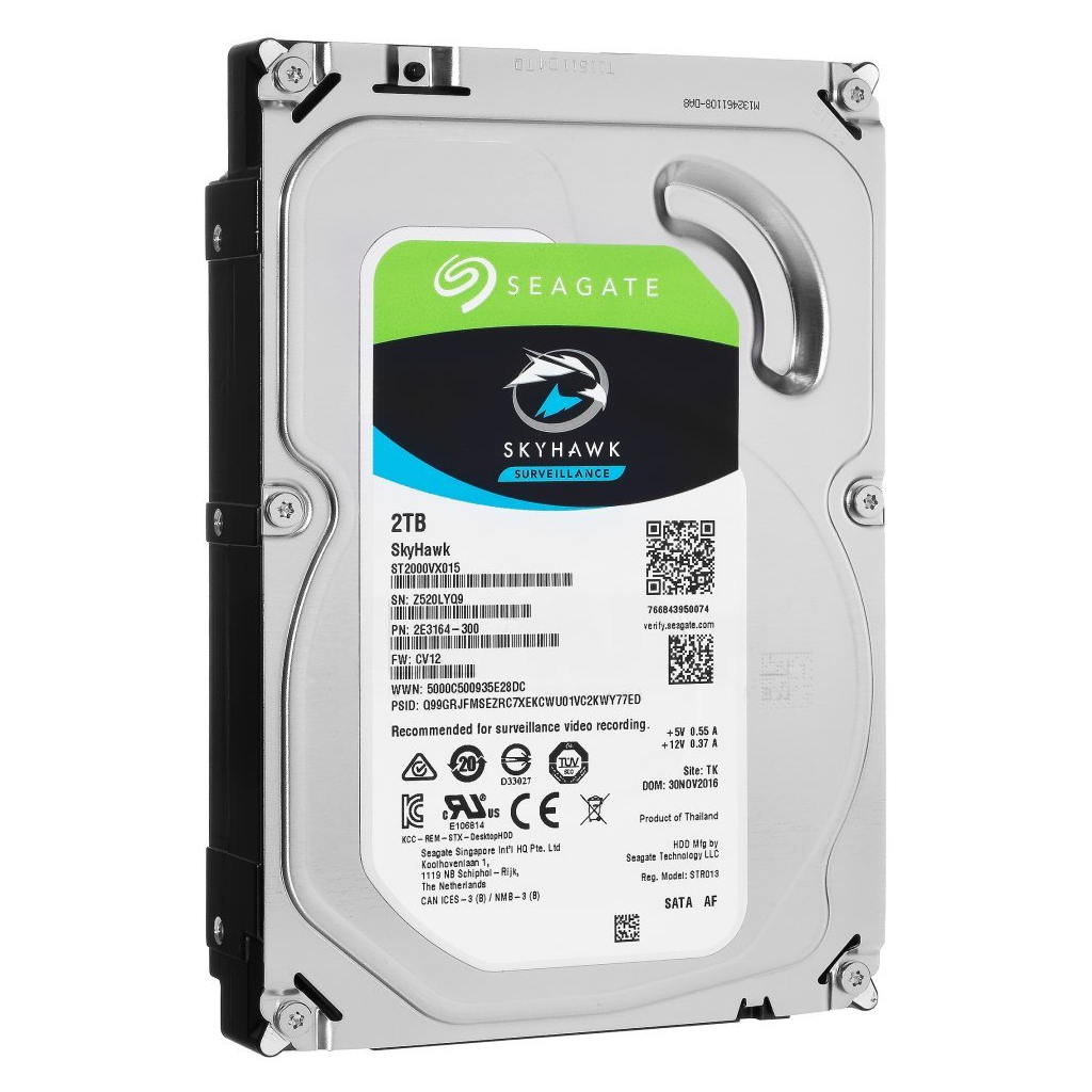 SEAGATE SKYHAWK, ST2000VX015, 3.5", 2TB, 256Mb, 5900Rpm, Güvenlik, HDD
