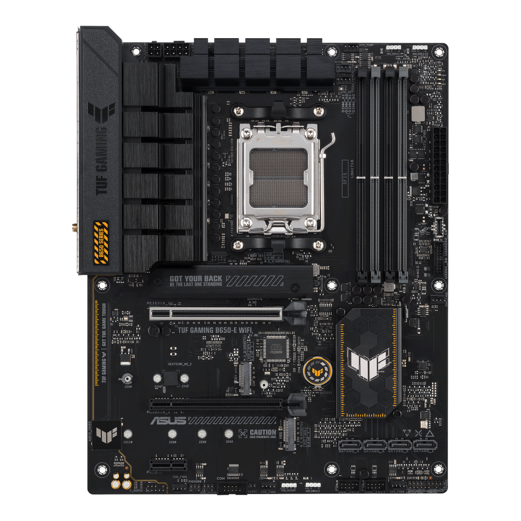 ASUS TUF GAMING B650-E WIFI, 4xDDR5, 3x M.2, HDMI, DP, Wi-Fi 6, Bluetooth v5.3, AMD Ryzen 7000 Serisi, AM5 Soket Anakart
