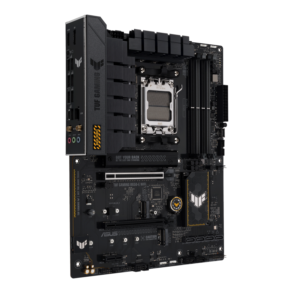 ASUS TUF GAMING B650-E WIFI, 4xDDR5, 3x M.2, HDMI, DP, Wi-Fi 6, Bluetooth v5.3, AMD Ryzen 7000 Serisi, AM5 Soket Anakart