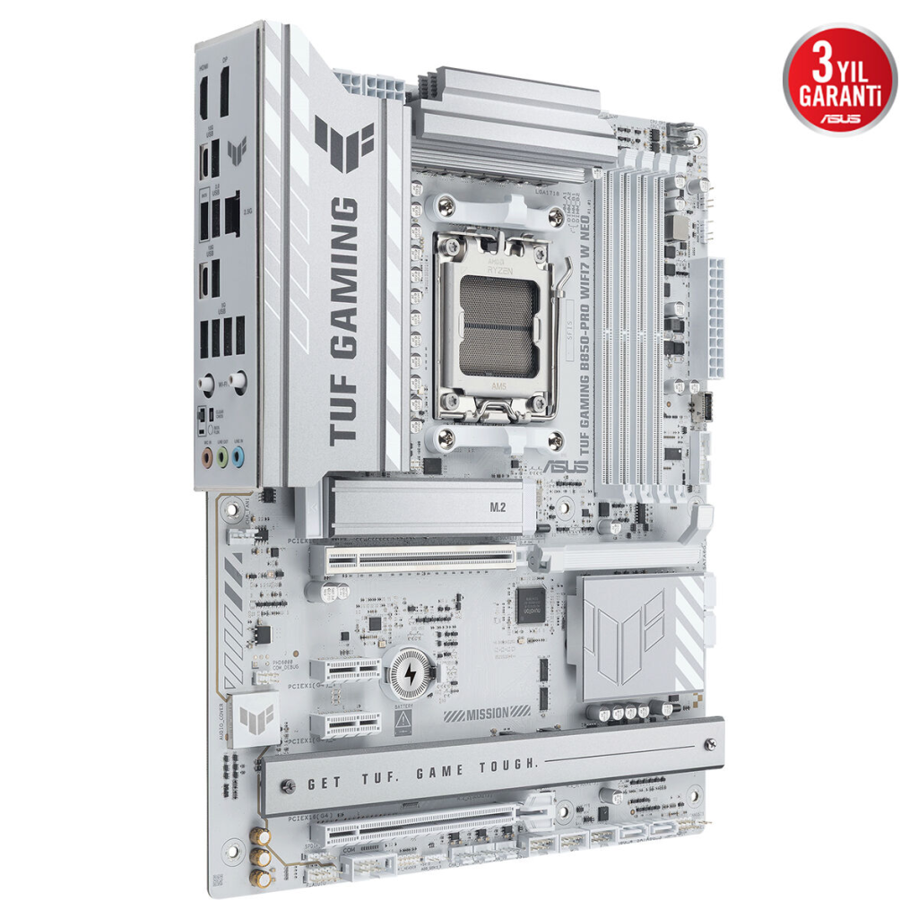 ASUS TUF GAMING B850-PRO WIFI7 W NEO, 4xDDR5, 3x M.2, HDMI, DP, Type-C, Wi-Fi 7, Bluetooth v5.4, AM5 Soket GAMING Anakart
