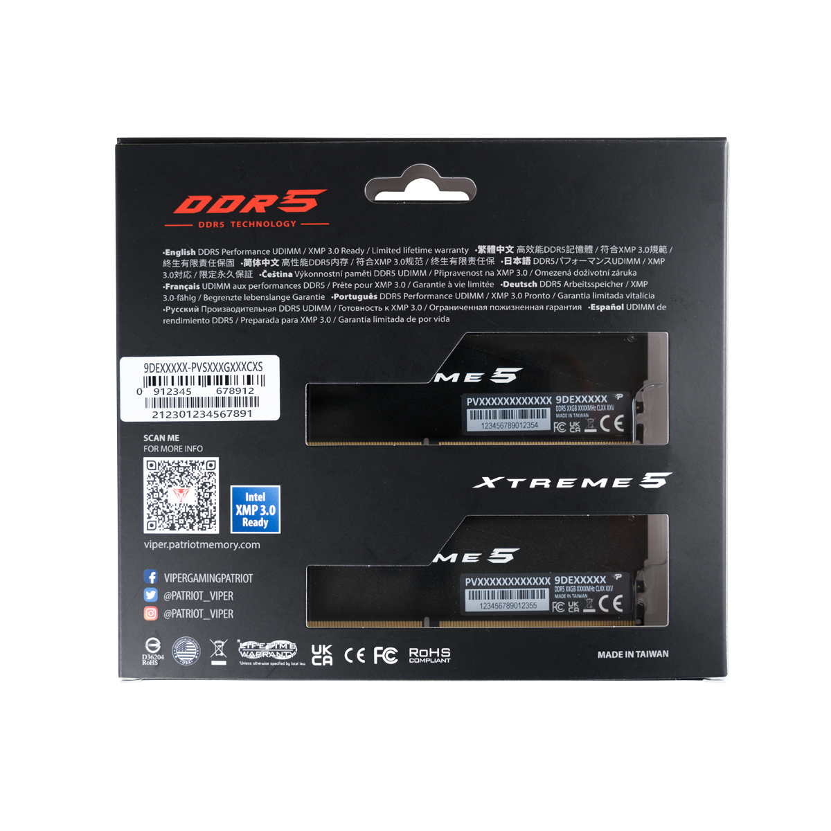 Patriot Viper Xtreme5 PVX532G70C32K 32GB (2x16 GB) DDR5 7000MHz CL32 Ram(Bellek)