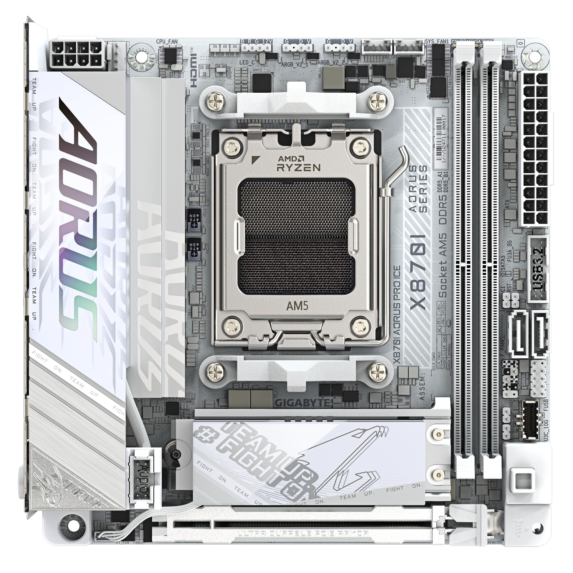 GIGABYTE ANAKART AM5 MINI-ITX X870I AORUS PRO ICE