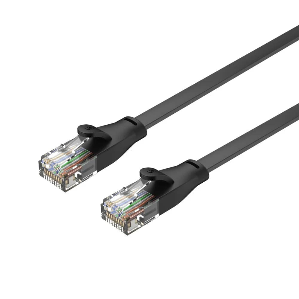 UNITEK CAT6 PATCH KABLO 1MT FLAT 1GBPS, SİYAH (C1809GBK)