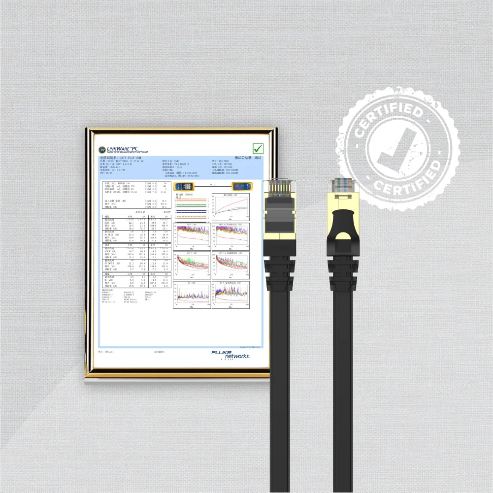 UNITEK CAT7 PATCH KABLO 20MT FLAT 10GBPS (C1897BK-20M)