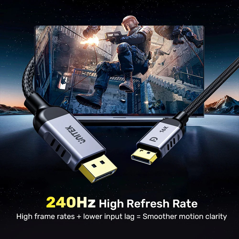 UNITEK DISPLAY PORT 2.1 %100 BAKIR 3MT 16K&60Hz (C1626GY01-3M)