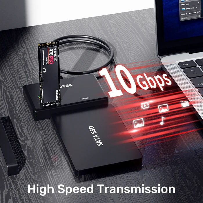 UNITEK USB-C TO M.2 NVME+SATA III DÖNÜŞTÜR(S1232A)