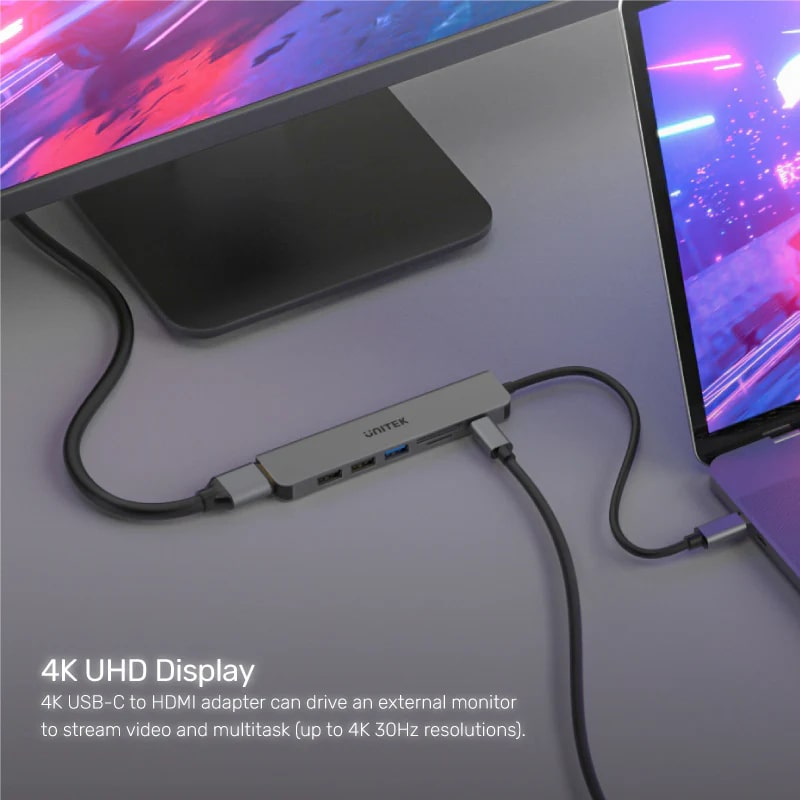 UNITEK USB-C 7in1 UNIVERSAL DOCKING STATION (H1118A)