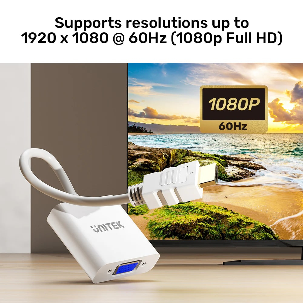 UNITEK HDMI TO VGA DÖNÜŞTÜRÜCÜ 1080P&60Hz (Y-6333C01)