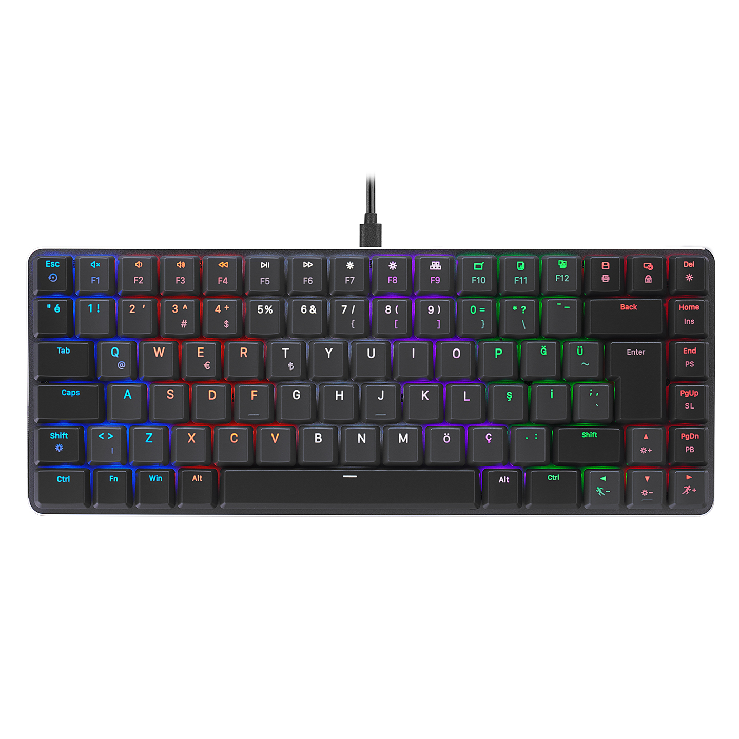 RAMPAGE GRANITE SİYAH/GRİ RED SWİTCH KLAVYE