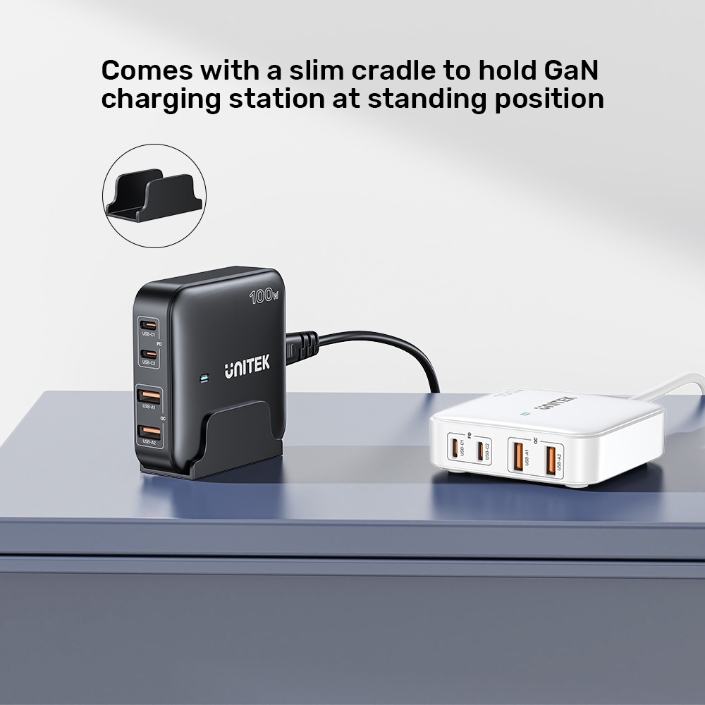 Unitek 100W Masaüstü Şarj İstasyonu Siyah (P1229ABK)