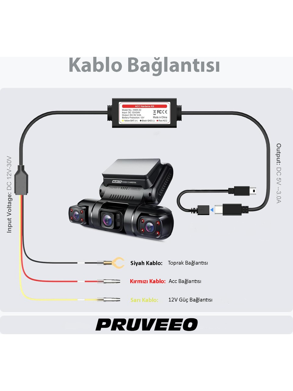 REXING & PRUVEEO PARK MODU AKU BAGLANTI KABLOSU