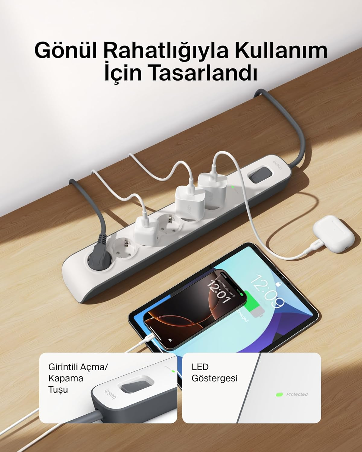 BELKIN BSV603VF2MV2 SURGEMASTER 2M 6LU AKIM KOR.