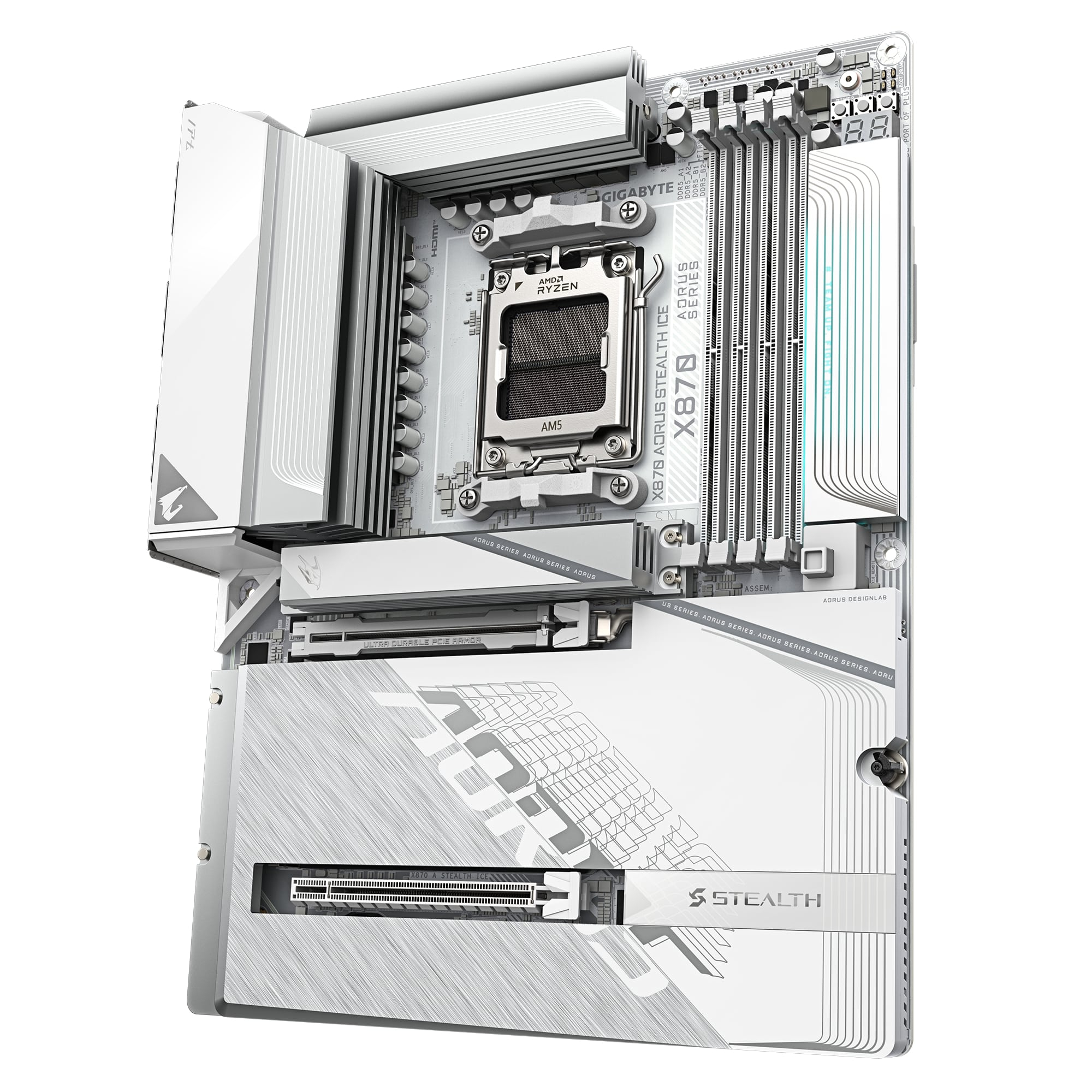 GIGABYTE X870 AORUS STEALTH ICE DDR5 M.2 HDMI DP ATX AM5